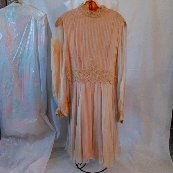 Saks Fifth Avenue | Dresses | Vintage Saks Fifth Avenue Chiffon And Lace  Dress | Poshmark